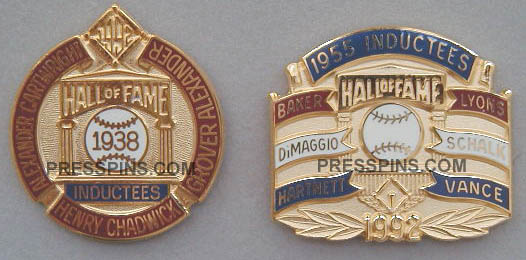 1992 Retroactive Hall of Fame Press Pin MAIN