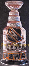 1995 Professional Hockey Writers Association Press Pin MAIN