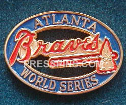 1996 Atlanta Braves World Series Press Pin MAIN