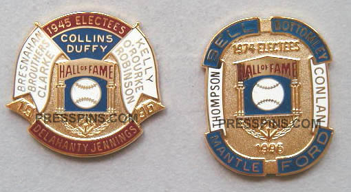 1996 Retroactive Hall of Fame Press Pins MAIN