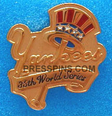 1998 New York Yankees World Series Press Pin MAIN