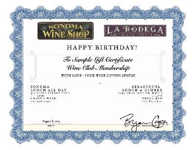 Gift Certificate MAIN