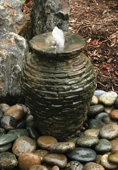 buy Mini Stacked Slate Urn Fountain - Aquascape Fiberglass Stone Composite