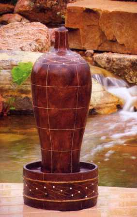 buy Aquascape Resin - Self Contained Jeweled Vase Fountains for Deck, Patio, Garden or Indoors
