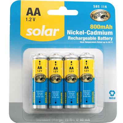 REPLACEMENT Solar 1.2-v (800 mAH)  AA NiCad Batteries for our Solar LED Post Cap Lights THUMBNAIL