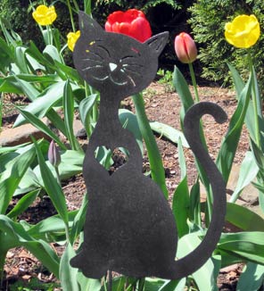 buy Cat Heart Garden Stake (8.5