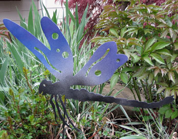 buy Large Dragon Fly Garden Stake - Hand Crafted Metal Garden Art Decor