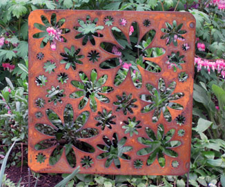 buy Rustic Accent Screen Garden Stake - Hand Crafted Metal Garden Art Decor