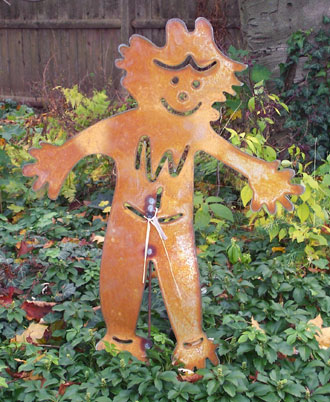 buy Rustic Metal Scarecrow Garden Stake (28
