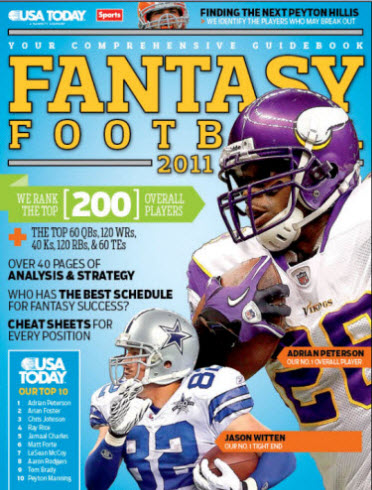 The FANTASY FOOTBALL glossy publication is a must read for fantasy ...