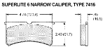 7416 - Superlite4 Bridge Bolt pad axle set - Wilwood "BP-20" Smart Pad THUMBNAIL