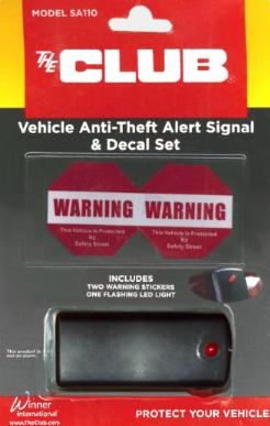 Vehicle Anti-Theft Alert Signal and Decal Set MAIN