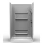 48" x 36" Transfer Shower .75" Beveled Entry, Shelves, Subway Tile, Front Trench Drain SWATCH