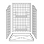 48" x 34" Barrier-Free Accessible Shower Unit .5" Beveled Entry & Shelves SWATCH