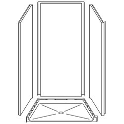 40" x 38" ADA Transfer Shower Unit .5" Threshold MAIN