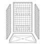 42" x 36" Barrier-Free Accessible Shower Unit .5" Threshold & Shelves SWATCH