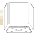 ADA Fiberglass Roll-In Shower 63 x 37 4LSS26337A75B THUMBNAIL