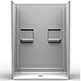 60" x 36" Barrier-Free Accessible Shower Unit .75" Beveled Entry & Shelves SWATCH
