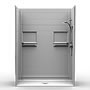 60" x 30" Barrier-Free Accessible Shower Unit .75" Beveled Entry & Shelves SWATCH