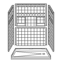 60" x 30" Barrier-Free Accessible Shower Unit 1.75" Threshold & Shelves MAIN