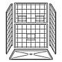 60" x 36" Barrier-Free Accessible Shower Unit .75" Beveled Entry & Shelves SWATCH