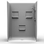 60" x 36" Barrier-Free Accessible Shower Unit .75" Beveled Entry & Shelves SWATCH