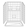 60" x 36" Barrier-Free Accessible Shower Unit 1" Beveled Entry & Shelves SWATCH