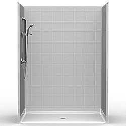60" x 36" Barrier-Free Accessible Shower Unit .75" Beveled Entry MAIN