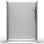 60" x 36" Barrier-Free Accessible Shower Unit 1" Beveled Entry, End Drain SWATCH