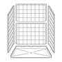60" x 42" Barrier-Free Accessible Shower Unit 1" Beveled Entry SWATCH