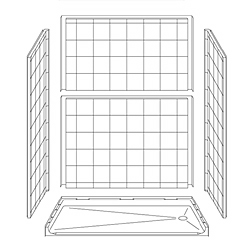 63" x 31" ADA Roll-In Shower Unit 1" Beveled Entry MAIN