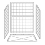 63" x 37" ADA Roll-In Shower Unit .75" Threshold SWATCH