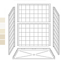 Fiberglass Roll-In ADA Shower 5LES26337A75T 63 x 37 THUMBNAIL