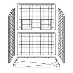 60" x 30" Barrier-Free Accessible Shower Unit 1.75" Threshold & Shelves MAIN