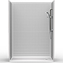 60" x 30" Barrier-Free Accessible Shower Unit .75" Beveled Threshold & End Drain SWATCH