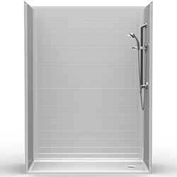 60" x 30" Barrier-Free Accessible Shower Unit .75" Threshold & End Drain MAIN