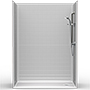 60" x 30" Barrier-Free Accessible Shower Unit .75" Threshold & End Drain SWATCH