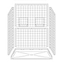 60" x 32" Barrier-Free Accessible Shower Unit .75" Beveled Entry & Shelves SWATCH