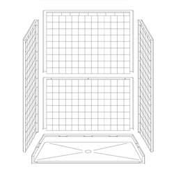 60" x 32" Barrier-Free Accessible Shower Unit .75" Beveled Entry MAIN
