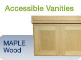 ADA Compliant Wheelchair Accessible Vanity Bathroom MAPLE WOOD Cabinet