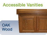 ADA Compliant Wheelchair Accessible Vanity Bathroom OAK WOOD Cabinet