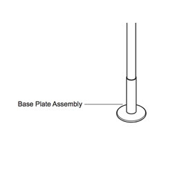 HealthCraft SuperPole Base Plate Assembly SP402C MAIN