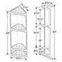 Diamond Tall Corner Shower Caddy SWATCH