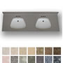 ADA Double Bowl Vanity Sink Top, 5/8" Deck, Standard Granite Colors SWATCH