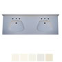 ADA Double Bowl Vanity Sink Top, 5/8" Deck, Premium White SWATCH