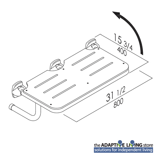 Ponte Giulio Contractor Series Rectangular Shower Seat