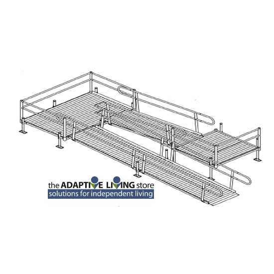 EZACCESS® Aluminum Modular Turn Platform to Ramp to Turnback Platform