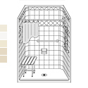 48" x 36" Barrier Free Diamond LDS4836B5T fiberglass shower THUMBNAIL