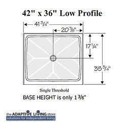 Accessible shower size hot sale