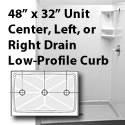 48" x 32" Wheelchair Accessible Shower with Matching Ramp THUMBNAIL